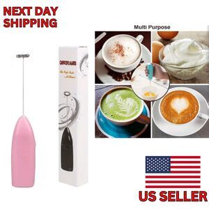 Electric Milk Frother & Coffee Mixer - Drink Foamer, Egg Beater, Whisk Stirrer